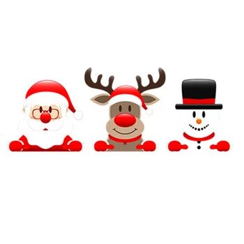 Kalėdų Automobilių Lipdukas Animacinių filmų Kalėdų Senelio Elnių, Sniego Automobilių Apdailos PVC Lipdukas Priedai